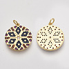 Brass Micro Pave Cubic Zirconia Pendants ZIRC-Q022-014G-NF-1