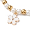 Glass Pearl Stretch Bracelets BJEW-JB10943-4