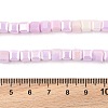 Electroplate Opaque Glass Beads Strands EGLA-U004-02D-4
