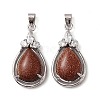 Synthetic Goldstone Pendants G-A095-02P-01-1