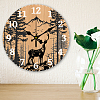 MDF Printed Wall Clock HJEW-WH0058-009-5