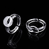 Transparent Acrylic Open Cuff Ring Components X-TACR-ZX018-10A-1