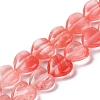 Cherry Quartz Glass Beads Strands G-I372-A02-01-1