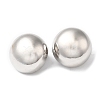 Rack Plating Brass Half Round Stud Earrings EJEW-Q766-07P-1