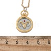 Brass Twelve Constellations Tarot Pendant Necklaces NJEW-Q006-01C-G-3