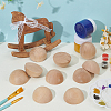 Wood Cabochons WOOD-WH0062-51A-4