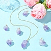 10Pcs Natural Amethyst Pendants PALLOY-CJ00158-6