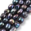 Dyed Natural Cultured Freshwater Pearl Beads Strands PEAR-P062-28F-1