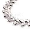 Enamel Wheat Link Chains Bracelet BJEW-P271-02P-4