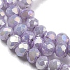 Opaque Baking Painted Glass Beads Strands DGLA-F002-03E-4