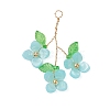 Plastic with Acrylic & Copper Wire Pendants PALLOY-JF03601-02-1