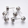 Non-Tarnish 201 Stainless Steel Stud Earring Findings STAS-P196-02-1