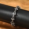 304 Stainless Steel Oval Link Chains Bracelets for Men & Women BJEW-D042-40P-1