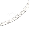 Non-Tarnish 201 Stainless Steel Herringbone Chain Necklaces NJEW-M187-06P-2