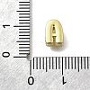 Brass Micro Pave Cubic Zirconia Letter Multi-Strand Links KK-D295-32G-01-3