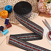 16.5M Ethnic Style Polyester Jacquard Stripe Ribbons SRIB-WH0011-155B-5