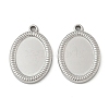 304 Stainless Steel Pendant Cabochon Settings STAS-D127-18A-P-1
