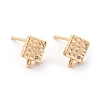 Brass Cubic Zirconia Stud Earring Findings X-KK-S350-035G-2