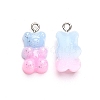 Gradient Color Opaque Resin Pendants X-RESI-R433-02B-1