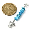 Synthetic Turquoise Chip Pendant Decorations HJEW-JM01321-4