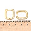 Rectangle Brass Clear Cubic Zirconia Stud Earrings EJEW-A156-12B-G-5