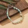 Natural Flower Amazonite Chips Bracelets for Women BJEW-H623-01S-08-2