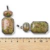 Natural Unakite Human Body Shaped Pendants G-P552-03P-06-3