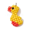 Handmade Glass Seed Beaded Duck Pendants PALLOY-MZ00404-1