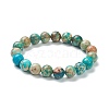 Synthetic Shoushan Stone Beaded Stretch Bracelets BJEW-A117-D-19-2