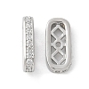 Brass Micro Pave Clear Cubic Zirconia Spacer Bars KK-U052-07P-1