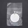 Tarnish Resistant DIY Materials 201 Stainless Steel Flat Round Hand Stamping Blank Tag Pendants STAS-O044-125-8