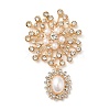 Zinc Alloy Rhinestone Pendants PALLOY-Z017-01B-KCG-1