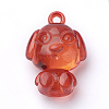 Transparent Acrylic Puppy Pendants TACR-T002-10-2