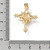 Brass Micro Pave Clear Cubic Zirconia Pendants CU-CBA9883-04C-G-3