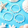 3Pcs ABS Plastic Imitation Pearl Beads Stretch Bracelets for Women BJEW-JB11869-1