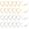 BENECREAT 40Pcs 4 Style Brass Leverback Earring Findings KK-BC0009-59-1