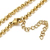 Ion Plating(IP) 304 Stainless Steel Rolo Chain Necklaces NJEW-C060-02G-2