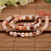 Natural Hematoid Quartz/Fire Quartz Round Beads Strands G-N0078-6mm-06-2