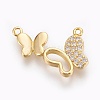 Brass Micro Pave Cubic Zirconia Pendants ZIRC-P076-15G-NR-1