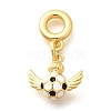 Brass Enamel Sport European Dangle Charms KK-U048-03G-02-1