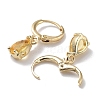 Real 18K Gold Plated Brass Dangle Hoop Earrings EJEW-L269-045G-04-2