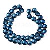 Electroplated Natural Lava Rock Beads Strands G-K388-01A-3