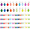 100Pcs 20 Colors Acrylic Pendants PALLOY-PH01746-1