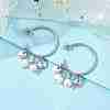 304 Stainless Steel Half Hoop Earrings EJEW-JE05590-02-3