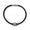 Braided Leather Cord Bracelets BJEW-JB11387-06-2