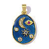Brass Micro Pave Fuchsia Cubic Zirconia Pendants CU-OY002-07G-1