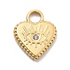 304 Stainless Steel Rhinestone Pendants STAS-R155-035I-G-1