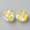 Transparent Enamel Acrylic Beads TACR-S155-005G-2