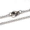 Tarnish Resistant 304 Stainless Steel Cable Chain Necklace STAS-L164B-01P-1