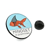 Mindset Is Everything Black Alloy Brooches JEWB-I030-12A-3
